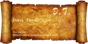 Dani Terézia névjegykártya