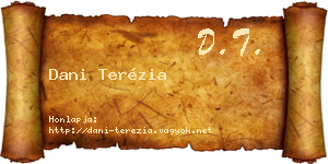 Dani Terézia névjegykártya
