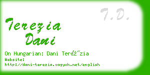 terezia dani business card